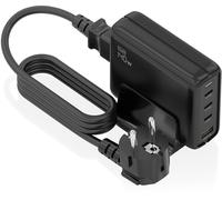 Cargador de escritorio de 140 W 3 puertos USB y 1 puerto USB-A (negro) - AISENS