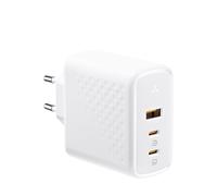 Cargador de Escritorio GAN III 100 W, Carga rápida 4.0 QC 3. PD USB-C, Tipo C, USB(100W E-U White)