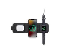 Cargador de inducción - MOPHIE - 3 en 1 - Negro - Carga inalámbrica - Tecnología inalámbrica