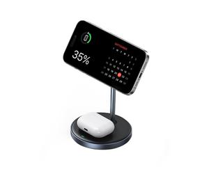 Cargador de Inducción - UGREEN - MagFlow - 2 en 1 - 7.5W iPhone - 5W AirPods - Qi