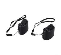 Cargador de manivela para dispositivos móviles, 2 generadores USB para viajes y uso al aire libre (negro)