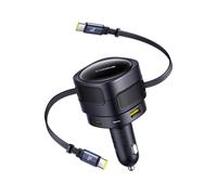 Cargador de Mechero Baseus Enjoyment Max 90W USB-C + Lightning Azul