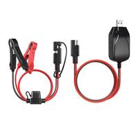 Cargador De Motocicleta - Mantenedor Inteligente Portátil con USB De 12 V,Mantenedor Batería - para Barco, Marino, Coche, Exterior, Automoción, Remolque, Quad y Tractor