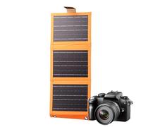 Cargador de panel solar, carga de teléfono plegable, dispositivo de carga rápida portátil con salida para smartphones, relojes inteligentes, viajes, camping, escalada, senderismo, mochileros,