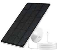 Cargador de panel solar compatible con Arlo Essential 2K Outdoor (2ª generación)/cámara Essential XL/cámara de foco esencial, enchufe USB C y micro USB, cable impermeable de 10 pies, montaje ajustable