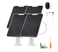 Cargador de panel solar compatible con cámara de seguridad Arlo Essential inalámbrica para exteriores 2K (3ª generación, versión 2025) (para Essential 2K (3ª generación), paquete de 4
