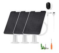Cargador de panel solar compatible con cámara de seguridad Arlo Essential inalámbrica para exteriores 2K (3ª generación, versión 2025) (para Essential 2K (3ª generación), paquete de 3