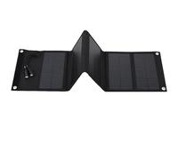 Cargador de panel solar de 10 W con mosquetones, salida USB dual de 5 V, plegable, 20.1 x 6.4 pulgadas, silicona monocristalina, para uso en exteriores