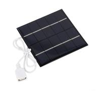 Cargador de panel solar de 5 W, 5 V, celda USB policristalina de alta eficiencia para dispositivo de senderismo para batería, color verde, 100 x 100 mm