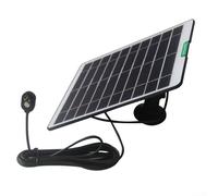 Cargador de panel solar de 5 W con clasificación IP65 resistente a la intemperie para cámaras Arlo incluyendo Ultra, Pro 5S, Pro 4, Pro 3 y reflector, con cable largo y soporte ajustable (negro)