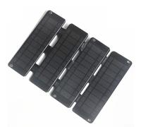 Cargador de panel solar impermeable IPX6 de 13 W con USB dual para todas las actividades al aire libre (negro)