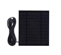 Cargador de panel solar monocristalino de 3,5 W 5 V portátil para salida con cable USB, diseño compacto para camping, senderismo, viajes, actividades al aire libre eficiente