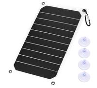 Cargador de Panel Solar, Panel de Carga Solar Impermeable Portátil de 10 W para Exteriores con Salida USB de 5 V con Gancho Y Ventosas, para Pesca, Ciclismo, Campamento, Senderismo