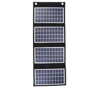 Cargador de panel solar plegable de 20 W, 15 W, 10 W, monocristalino con salidas USB duales Dc Typec Pd 0, repelente al agua, Etfe para teléfono para banco de energía, linterna, camping (4 pliegues)