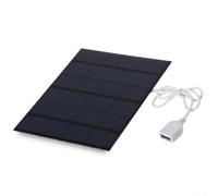 Cargador de panel solar USB de 5 W y 6 V con silicona monocristalina de alta eficiencia para acampar al aire libre, senderismo y cargar teléfonos móviles, bancos de energía y pequeños dispositivos de