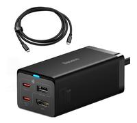 Cargador de pared 2 en 1 GaN5 Pro + HUB Convertidor HDMI 4K 2x USB-C USB-A Negro
