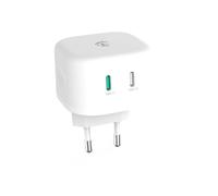 Cargador de Pared | 45 W | GAN | Funcion de Carga rápda | 2.25 A / 3.0 A | Número de Salidas: 2 | 2X USB-C™ | Selección Automática de Voltaje