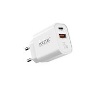 Cargador de pared Accetel AC635W GaN 35W USB-C y USB-A carga rápida
