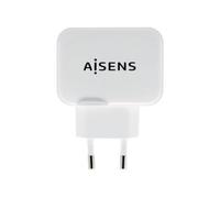 AISENS CARGADOR USB 17W 5V 3.4A 2xUSB CON CONTROL AI BLANCO