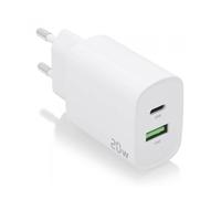 Cargador de Pared Aisens A110-0754/ 1xUSB Tipo-C/ 1xUSB/ 20W