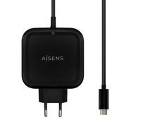 Cargador de Pared Aisens ASCH-1PD65WL-BK/ 1xUSB Tipo-C/ 65W