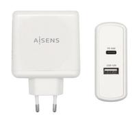 AISENS CARGADOR 57W 1xUSB-C PD3.0 45W 1xUSB-A 5V 2.4A 12W BLANCO