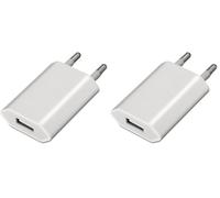 Cargador DE Pared AISENS USB Blanco A110-0063 (Paquete de 2)