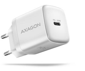 Cargador de pared AXAGON ACU-PD30W, 1 puerta (USB-C), PD3.0/PPS/QC4+/SFC/AFC/Apple, 30 W, Blanco