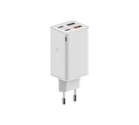 Cargador Rápido GAN6 Pro 2xUSB-C + 2xUSB 65W (Blanco) - BASEUS