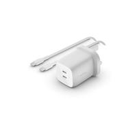 Cargador de pared - Belkin - 65W - 2 puertos USB-C - Cable USB-C 2m - Power Delivery
