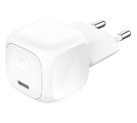 Belkin BoostCharge Cargador de Pared Compacto USB-C de 20W, Carga Rápida USB-C Power Delivery, Cargador para Apple iPhone 17, iPhone Air, Samsung Galaxy S25, Pixel 10, iPad, AirPods y Otros - Blanco