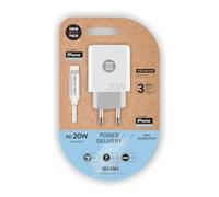 Cargador de Pared +Cable Lightning MFI Tech One Tech Blanco 20 W