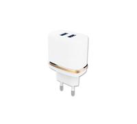 Cargador de pared - compatible con Samsung - Galaxy S22 - Carga rápida - 2 puertos USB - 3.1A total