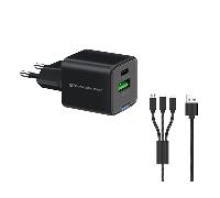 Cargador de pared conceptronic althea16b 33w + cable usb 3.0 3 en 1