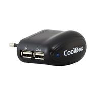 Cargador de Pared Coolbox 5V 2xUSB - Máxima Potencia y Estilo