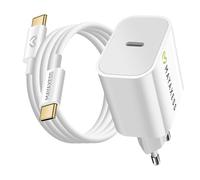 Cargador de pared de 20W Cable USBC de 1m para iPhone 17/17 Pro/17 Pro Max/17
