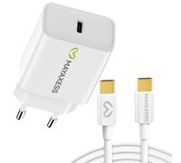 Cargador de pared de 20W para Galaxy S25 Ultra con cable USB-C de 1 metro