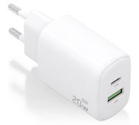 Cargador de Pared GaN Aisens A110-0909/ 1xUSB Tipo-C/ 1xUSB/ 20W/ Blanco