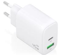 Aisens Cargador de pared GaN A110-0971 45W 1x USB-C PD3.0/QC4.0 1x USB-A QC3.0 Blanco