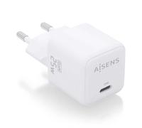 Cargador de Pared GaN Aisens ASCH-25W1P012-W/ 1xUSB Tipo-C/ 25W