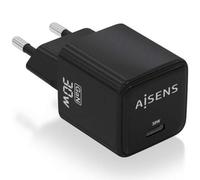 Cargador de Pared GaN Aisens ASCH-30W1P036-BK/ 1xUSB Tipo-C/ 30W