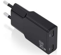 Aisens ASCH-30W2P049-BK Cargador GaN Ultra Slim 30W 2xUSB-C PD3.0 QC4.0 Negro