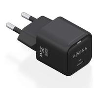 Cargador de Pared GaN Aisens ASCH-35W1P023-BK/ 1xUSB Tipo-C/ 35W