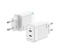 AISENS Cargador Gan 45W. 2xUSB-C PD3.0 QC4.0. Blanco