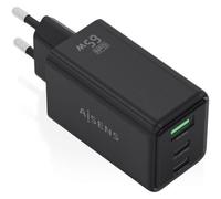 Cargador de dispositivos móviles Aisens ASCH-65W3P073-BK GaN 65W 2xUSB-C 1xUSB-A Negro carga rápida PD QC