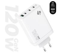 Cargador de Pared GaN Subblim 120W Charger USB C+C+C+A/ 3xUSB Tipo-C/ 1xUSB/ 120W