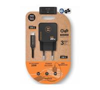 Cargador de pared gan tech one tech tec2223/ 1xusb tipo-c + cable usb tipo-c/ 20w/ negro