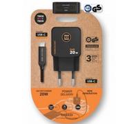 Cargador de Pared GaN Tech One Tech TEC2223 20W USB-C con Cable