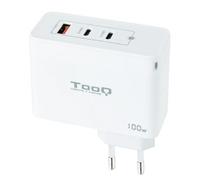 Cargador GaN Tooq USB-C/PD + USB-A/QC 100W Blanco
