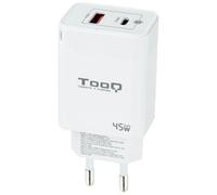 Cargador GaN Tooq USB-C/PD 30W + USB-A/QC 45W